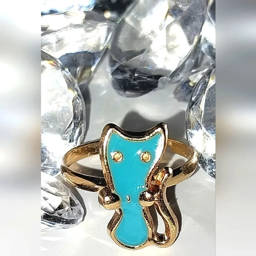 Super cute girls jeweled adjustable ring